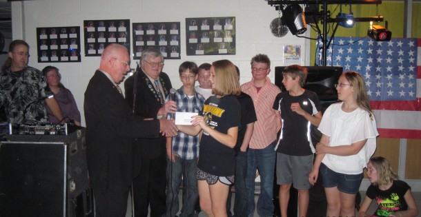 Gov Dave Recieves Check