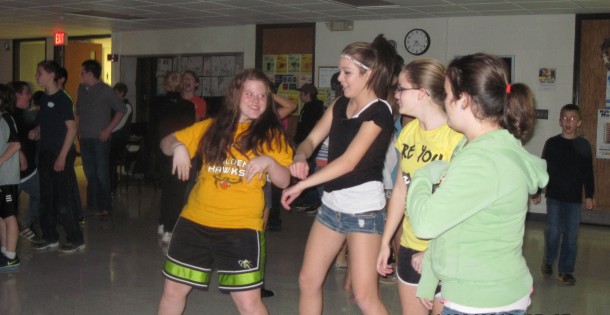 Kalona OC Mid Prairie girls dancing